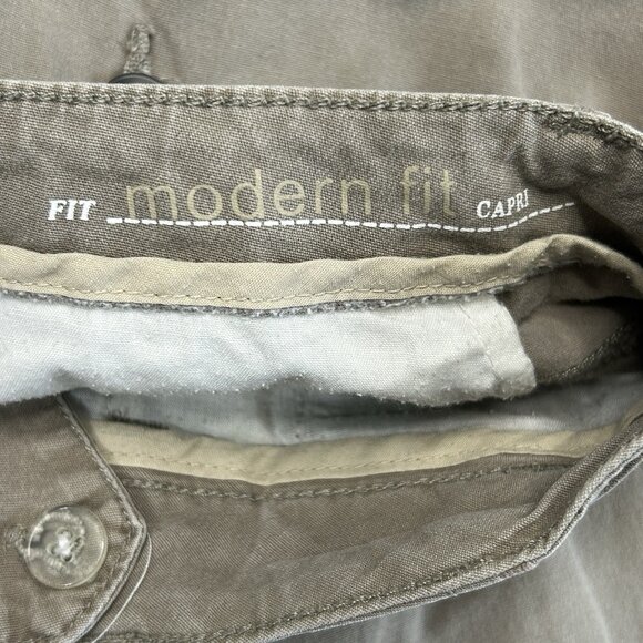 SONOMA LIFE + STYLE Capri Pants 8 Beige Khaki Modern Fit Cargo Cotton Stretch - Picture 4 of 15